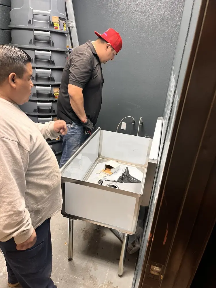 Commercial plumbing and sink installation in Musser